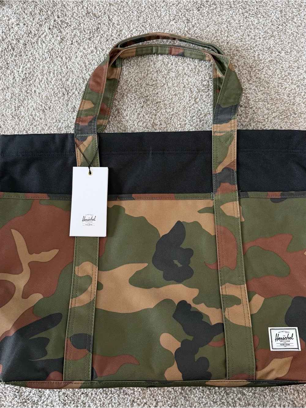 Herschel Supply Company Camo Tote Bag - Green/Black/Brown